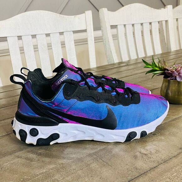Nike React Element 55 PREMIUM Sunset Purple Running Shoes Women’s Size 10 - Picture 3 of 6